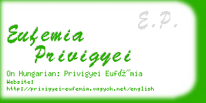 eufemia privigyei business card